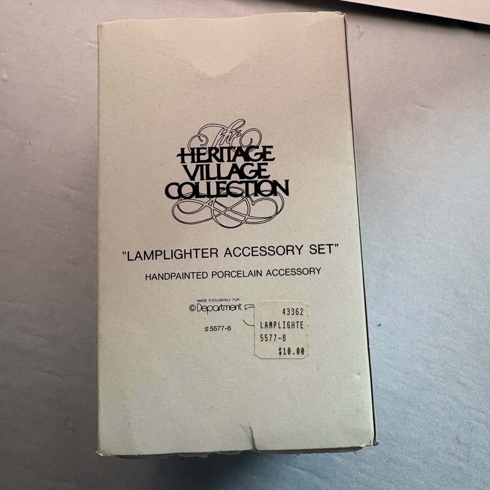 Department 56 Heritage Village Lamplighter Accessory Set 5577-8 Black Blue - Picture 4 of 4